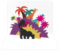 Gorilla's & Giraffe 3D Birthday Card by FORM